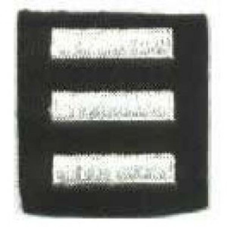 SERVICE BARS - WHITE ON BLACK FELT - 1" X 1/4" EACH.